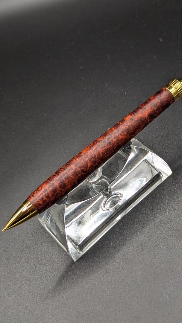 449ペン工房翌檜　極上　本花梨　瘤杢　木軸シャーペン　ボールペン