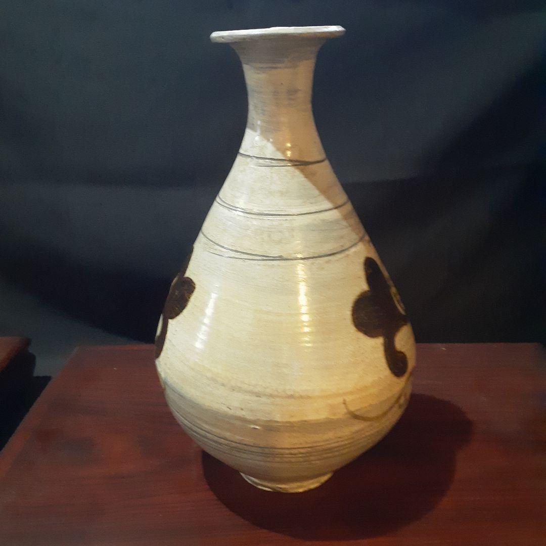 鶏龍山刷毛目鉄絵徳利