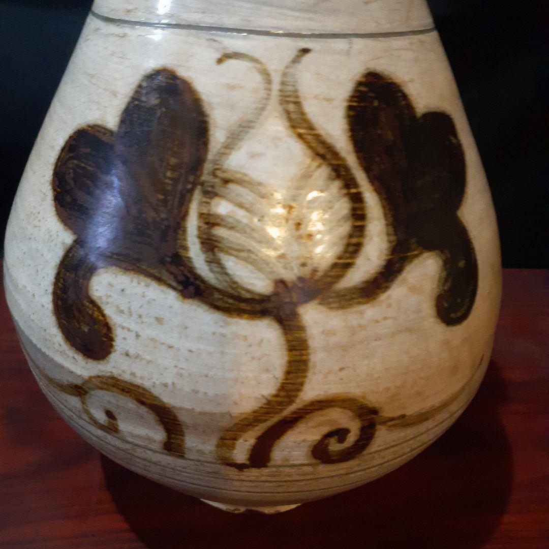 鶏龍山刷毛目鉄絵徳利