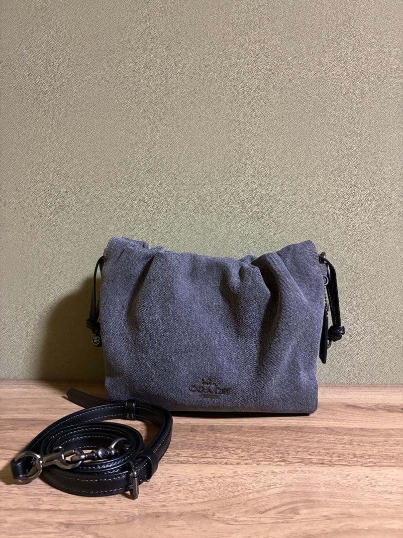 コーチ　フェイ　グレーデニム　ショルダーバッグ