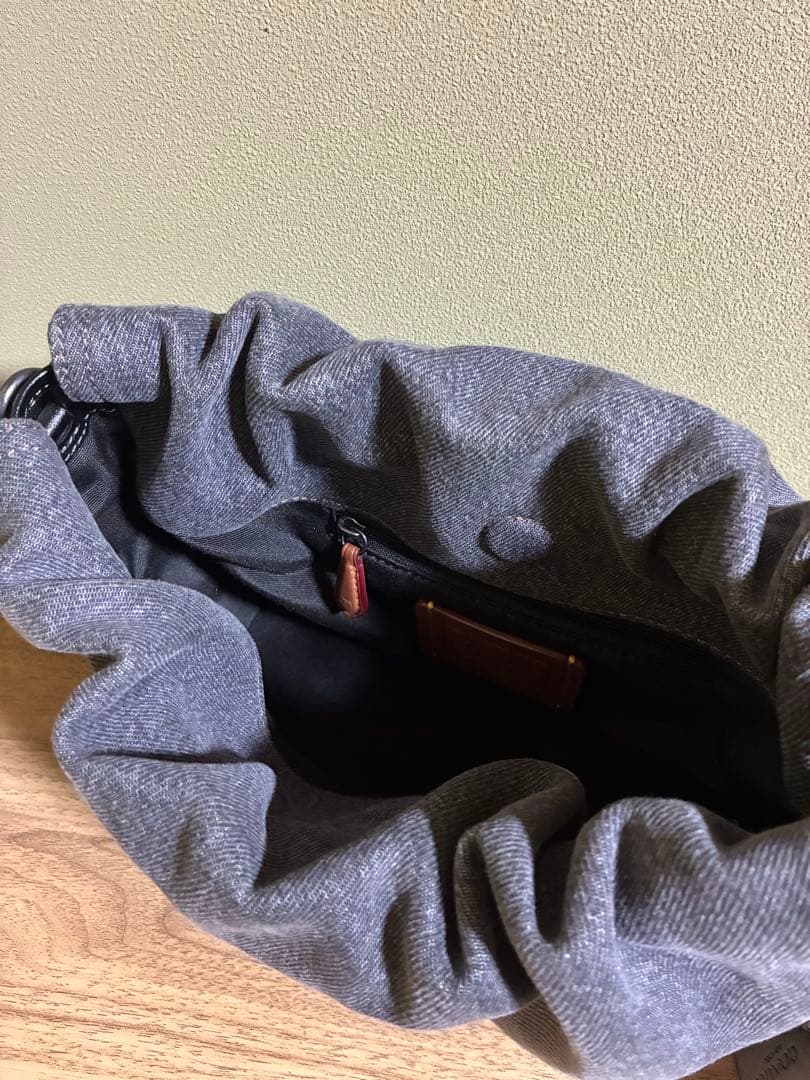 コーチ　フェイ　グレーデニム　ショルダーバッグ