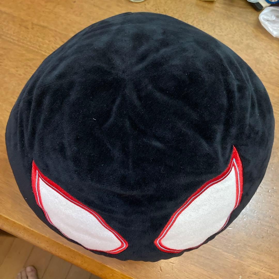 スパイダーマン　ぬいぐるみ　クッション　黒　マーベル　SEGA 30cm