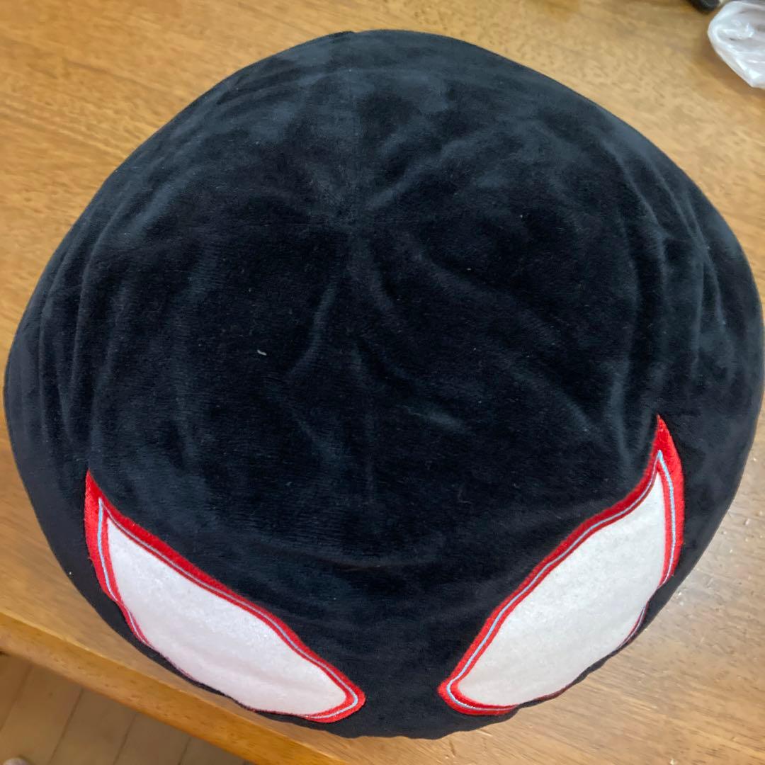 スパイダーマン　ぬいぐるみ　クッション　黒　マーベル　SEGA 30cm