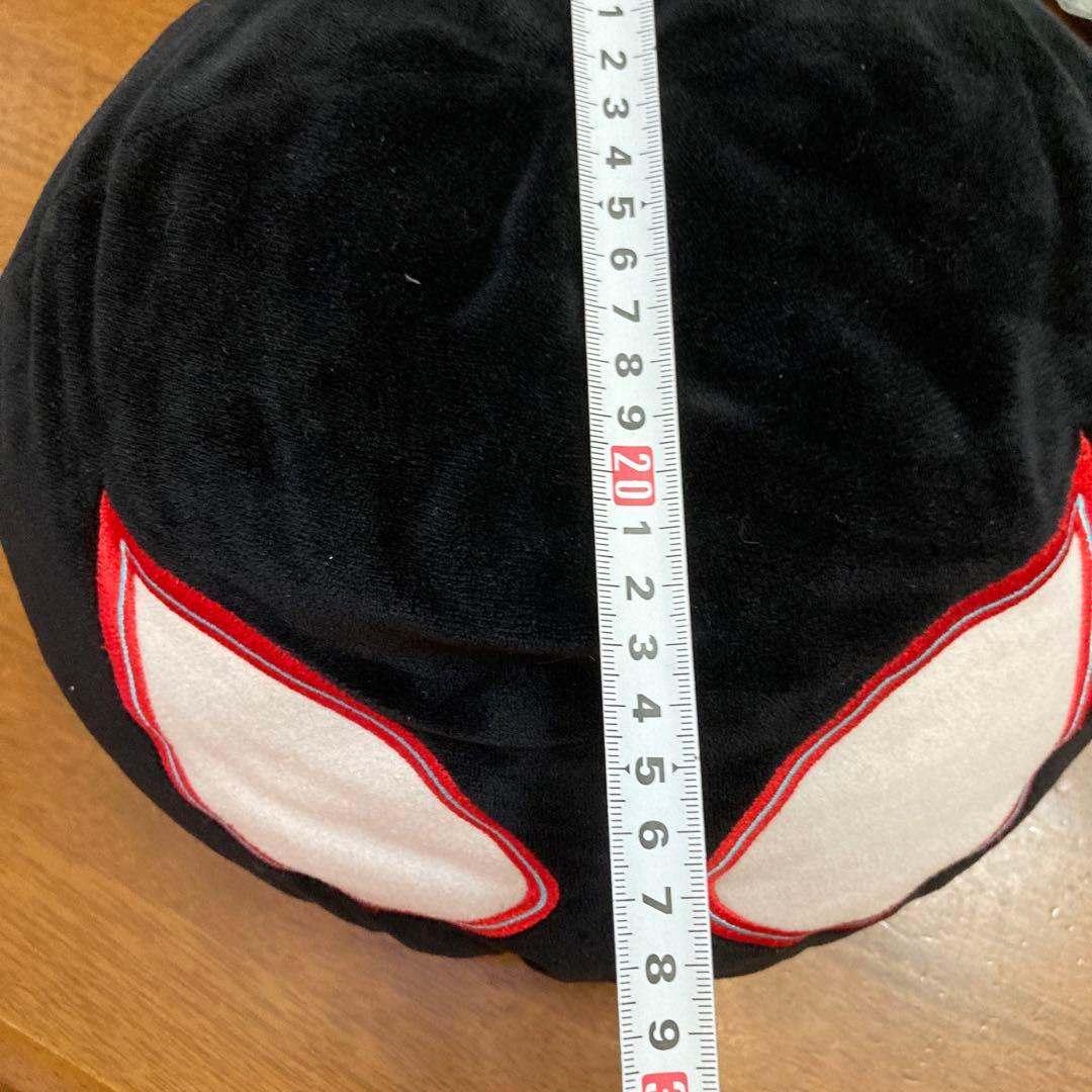 スパイダーマン　ぬいぐるみ　クッション　黒　マーベル　SEGA 30cm