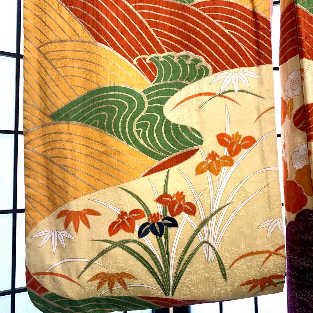 【りっこ　】【良好】振袖　正絹100% フルセット　155cmほどの方へ。