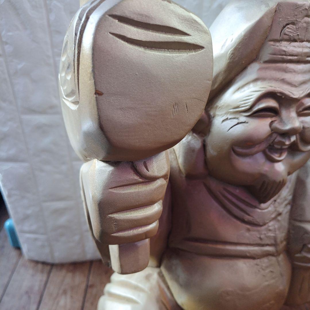 木彫り 大黒天 Statue Lucky God Vintage