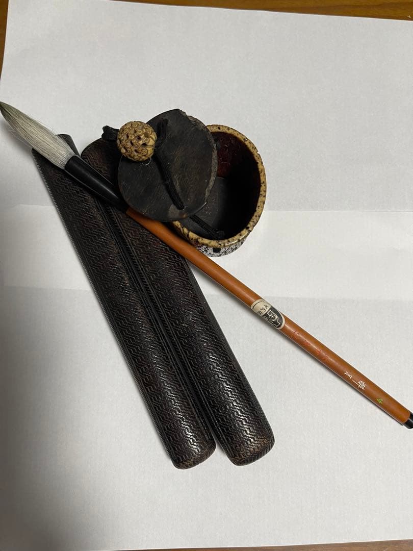 書道用具セット 毛筆と木製収納ケース