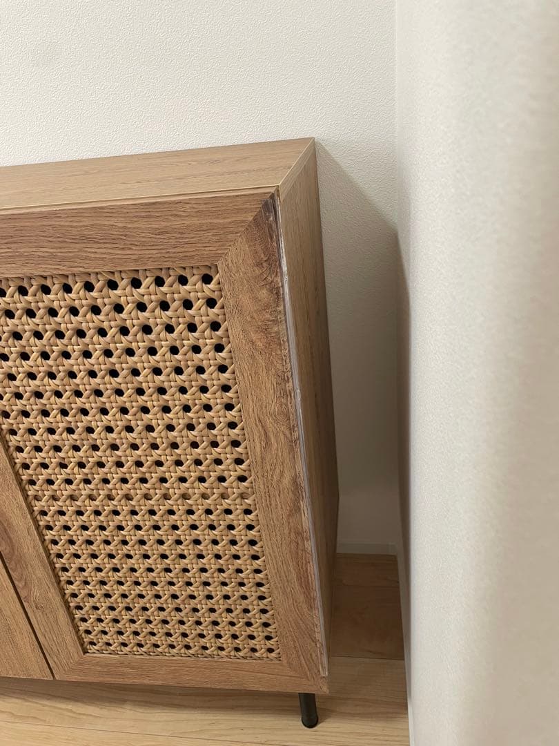 [幅120] ラタン調キャビネット リビングボード LOWYA ロウヤ