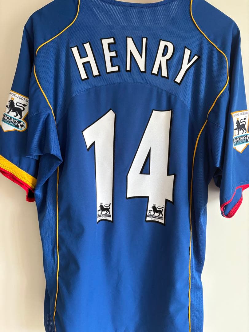 04-05 アーセナルユニフォーム　ティエリアンリ　プレミアリーグ優勝パッチ