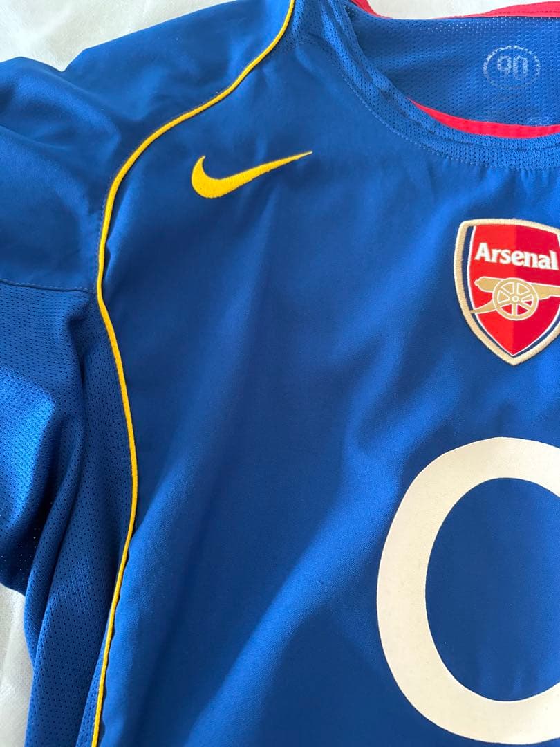 04-05 アーセナルユニフォーム　ティエリアンリ　プレミアリーグ優勝パッチ