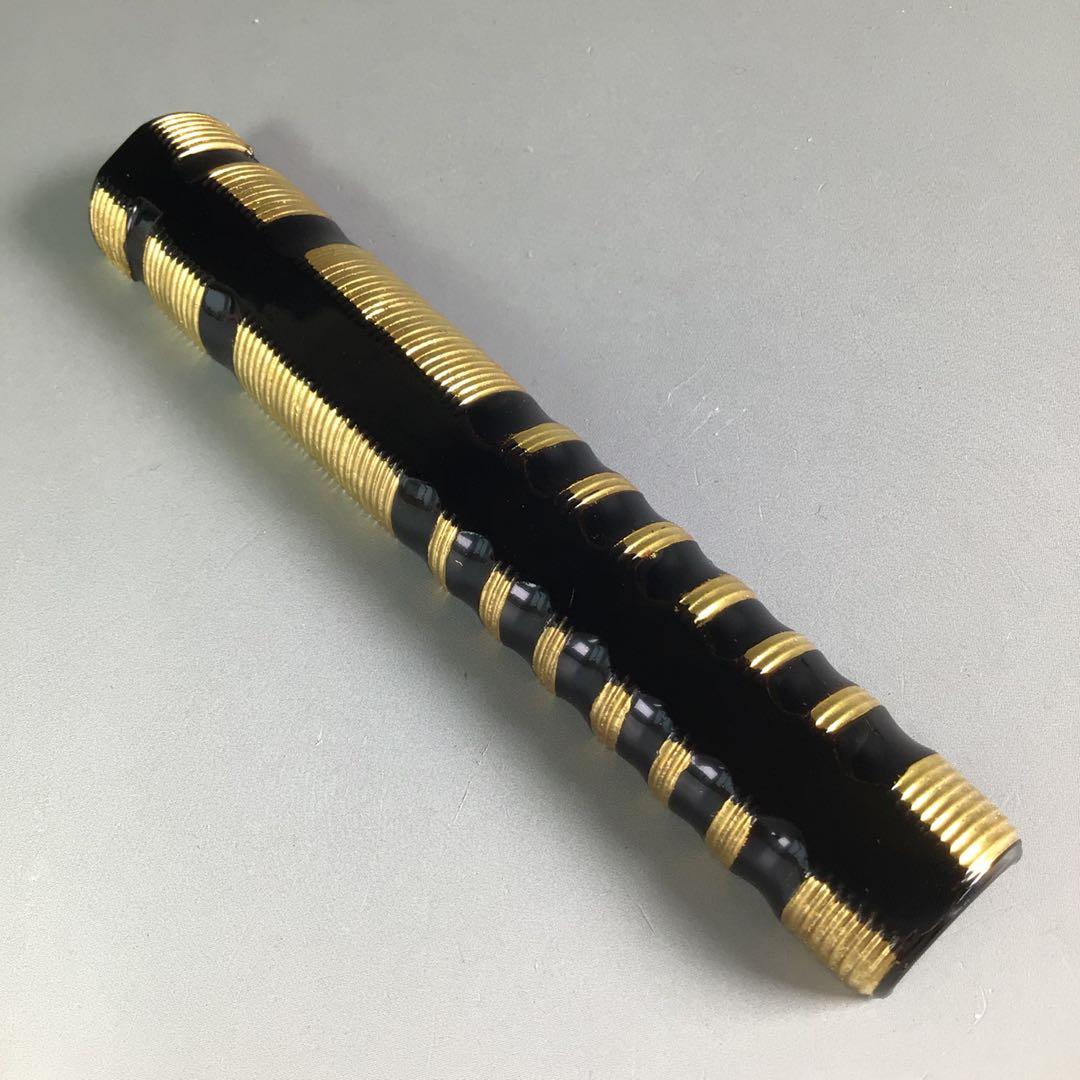 Ｒ６６４　香合　『北村葵春作』『木製』『内金地』『笛香合』　共箱　茶道具