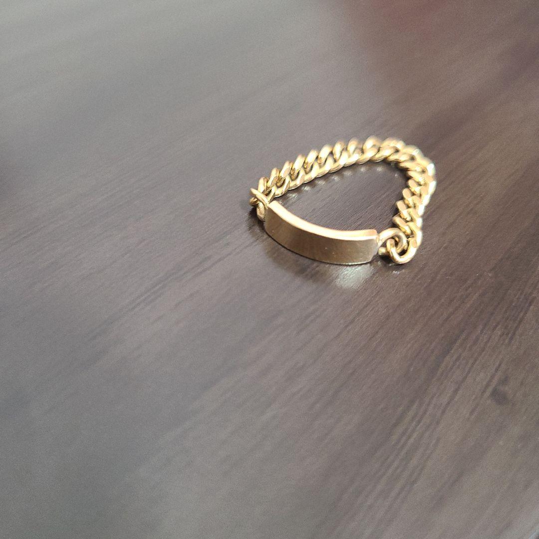 ゴールドチェーンリングk18　AHKAH