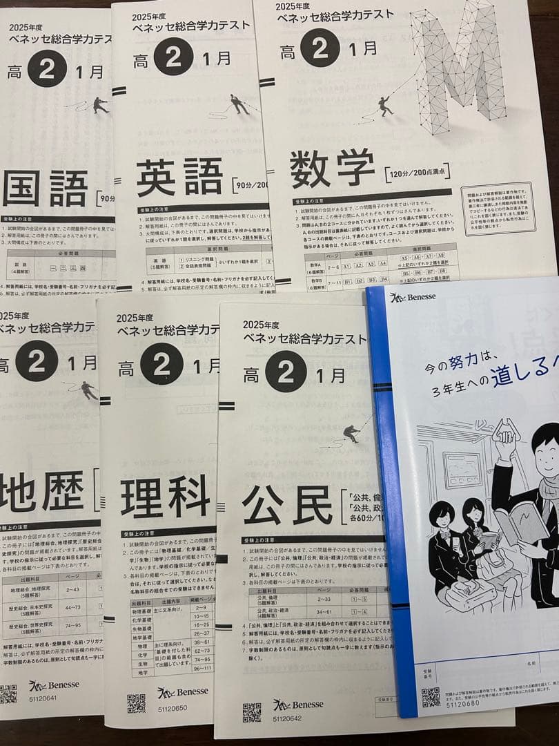 2026年1月ベネッセ総合学力テスト　高2