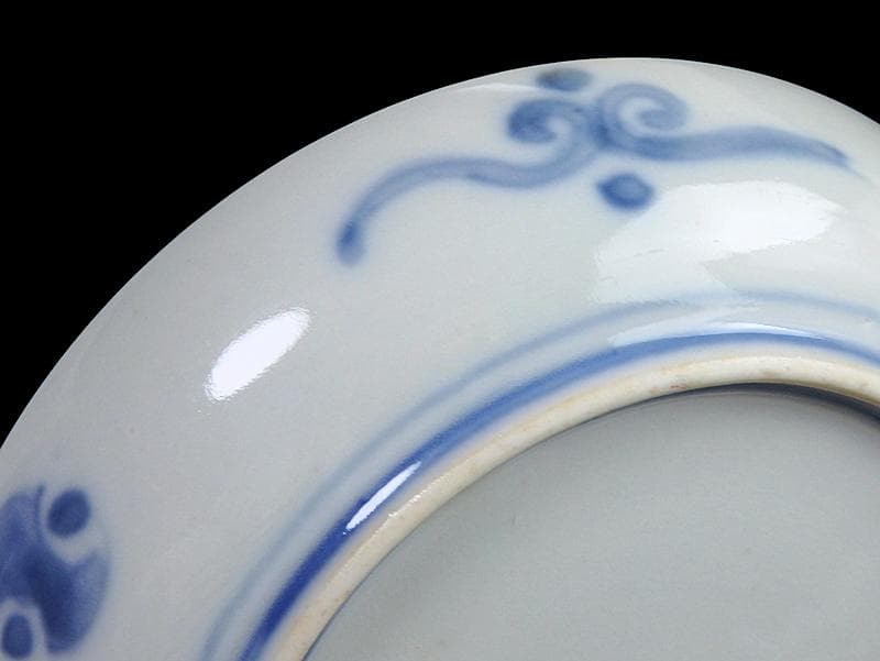 古伊万里　色絵　団龍紋に牡丹の図　5寸皿　5枚　D466AS-fbtk