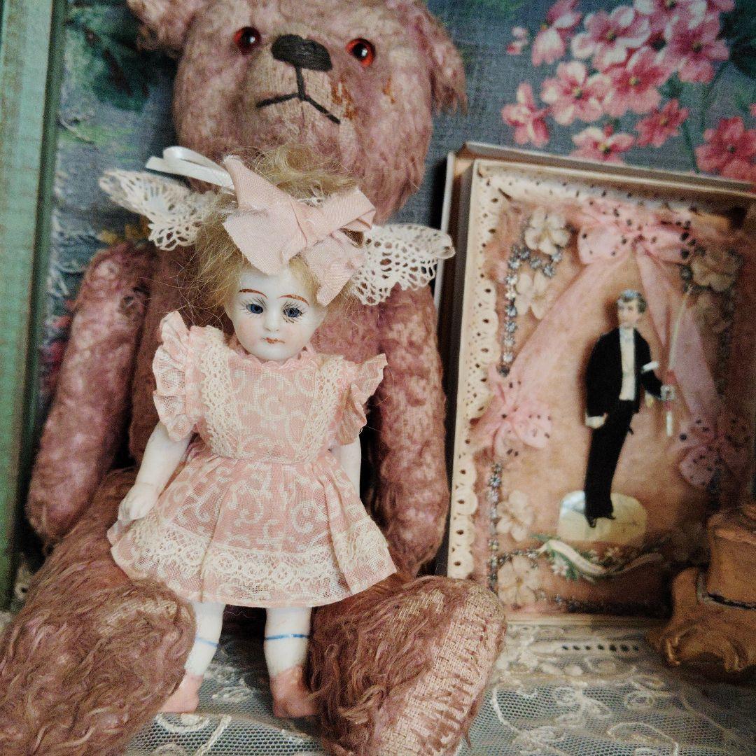 ミニョネット♡ピンクブーツの可愛い女の子♡ケストナーアンティークドール