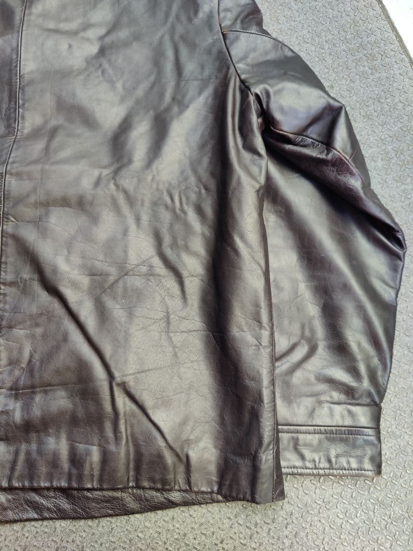 90s-00s old GAP レザー ジャケット ライダース　カーコート