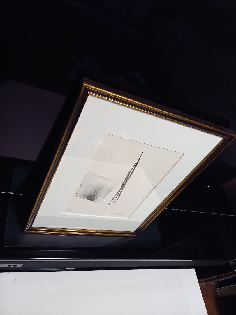 篠田桃紅 「Factio」リトグラフ　no.14/55　版画　1992年　額装品