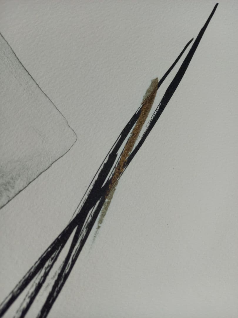 篠田桃紅 「Factio」リトグラフ　no.14/55　版画　1992年　額装品