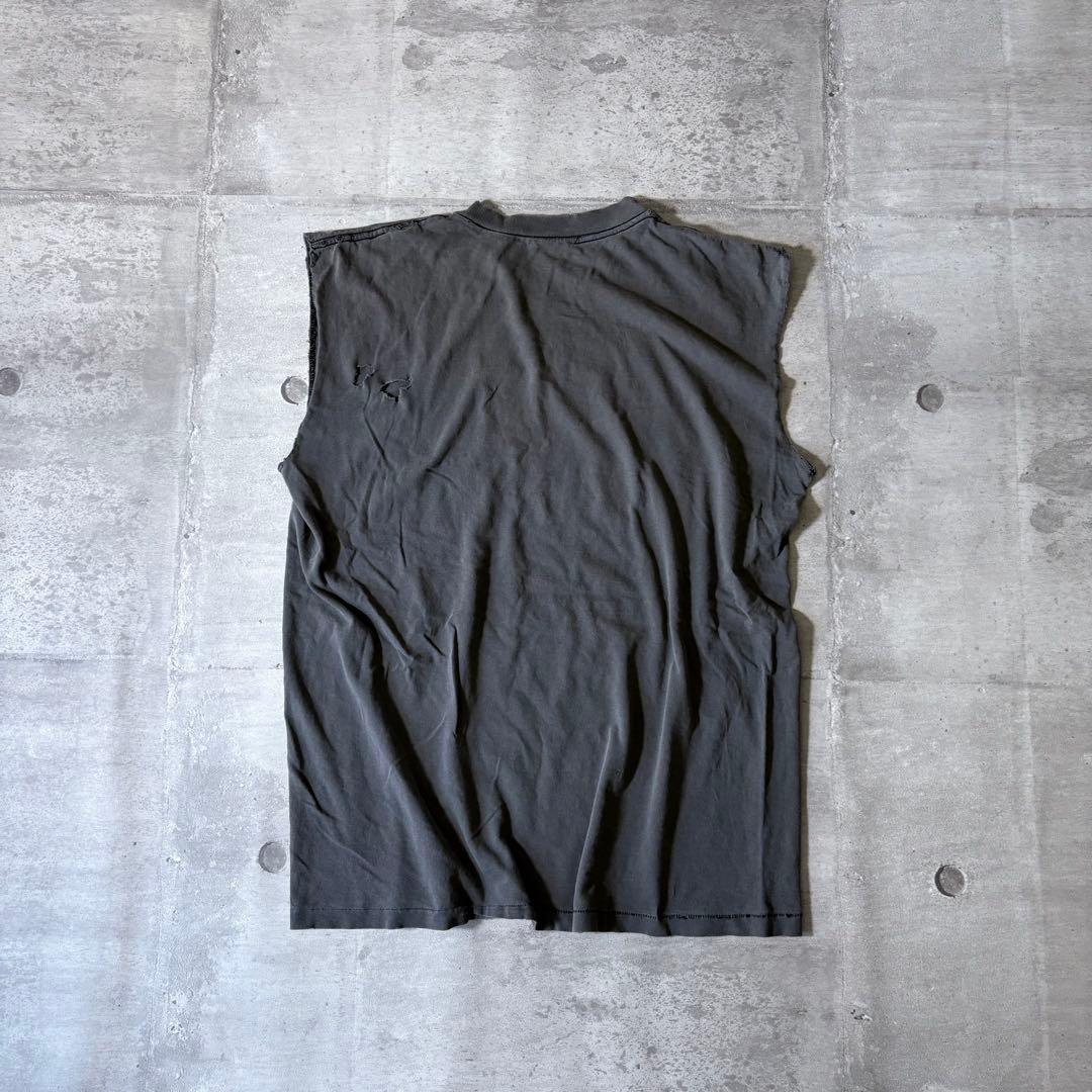 80s バットマン ノースリーブTシャツ 鬼フェード ダメージ ボロ y2k