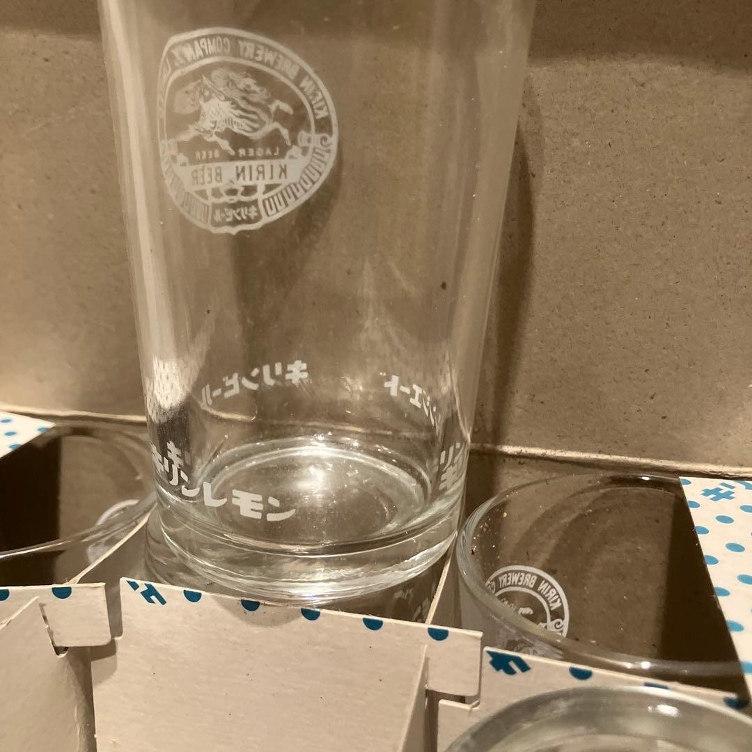 未使用品　グラス42個　7ケース　キリンビール　キリンレモン　昭和レトロ　販促品