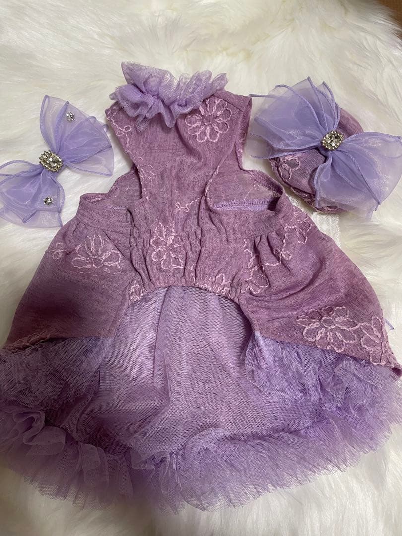 Wooflink ラベンダー犬用ドレス サイズ4