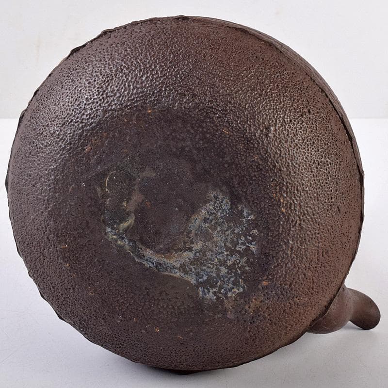 煎茶道具　釜師　佐藤浄清作　鋲打文　鉄瓶　鉄釜　M　R8983