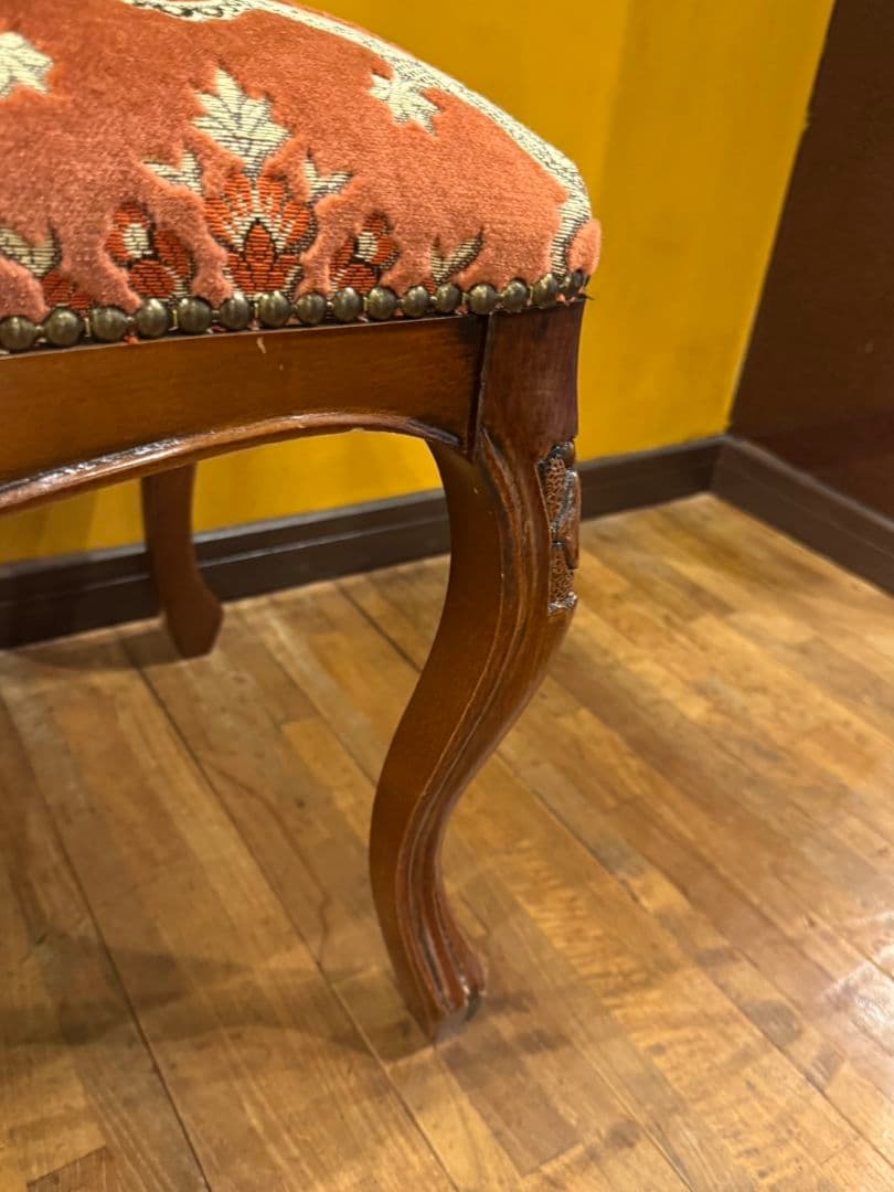 アンティーク スツール イタリア製 ハンドメイド 猫足 ロココ調 レトロ ベンチ