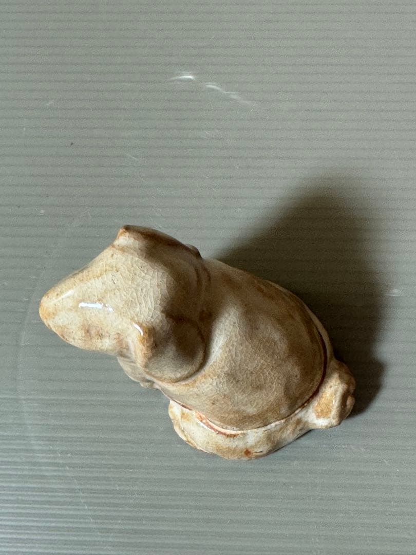 2771 萩焼　戌　香合　未使用