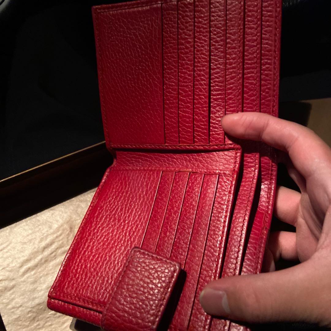 GUCCI レッド 三つ折り財布