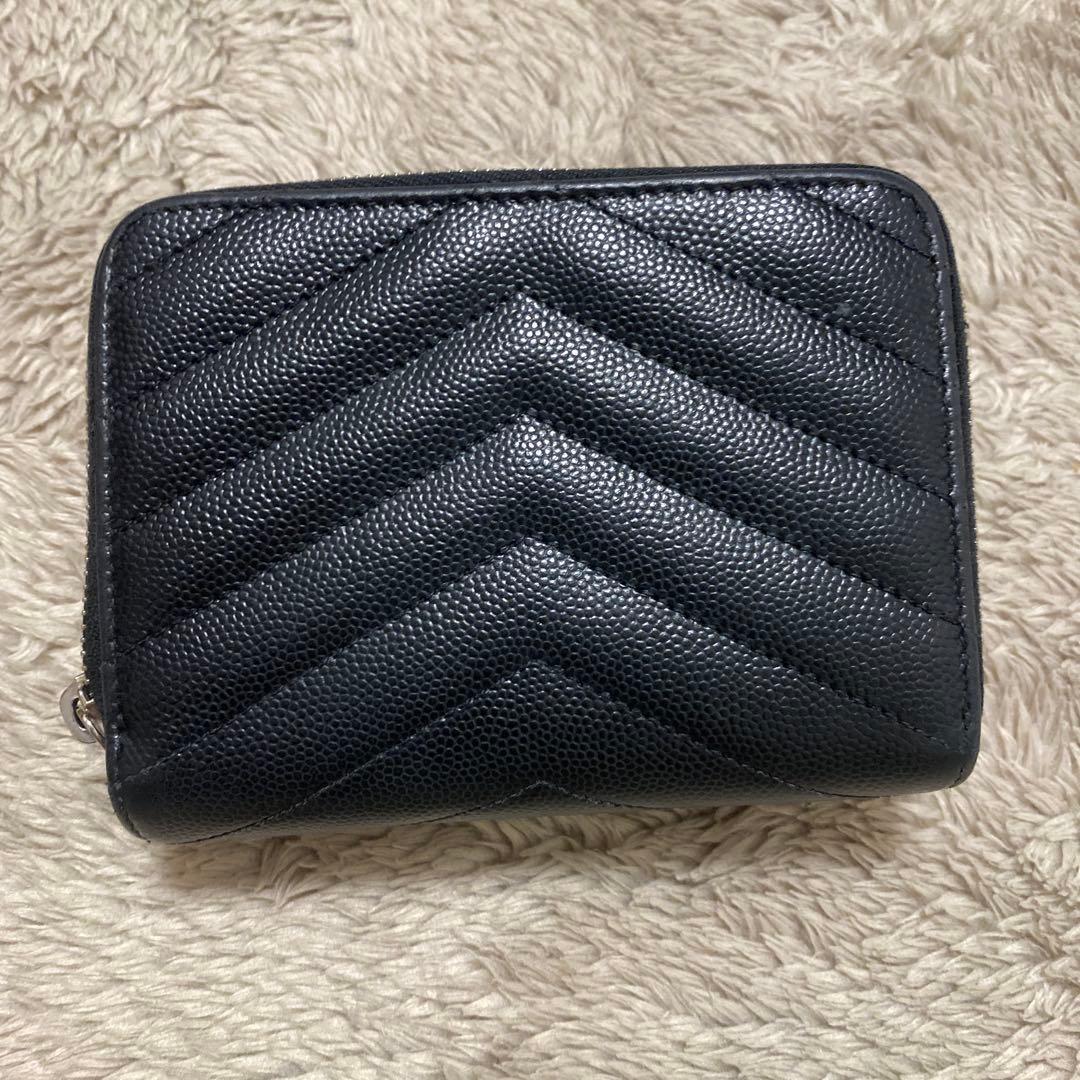 SAINT LAURENT ブラック二つ折り財布