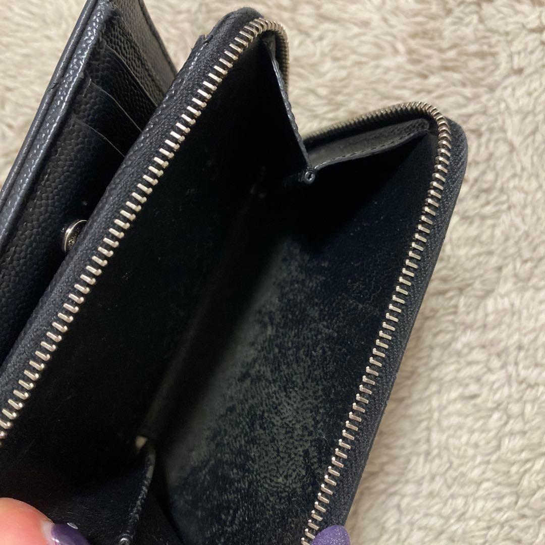 SAINT LAURENT ブラック二つ折り財布