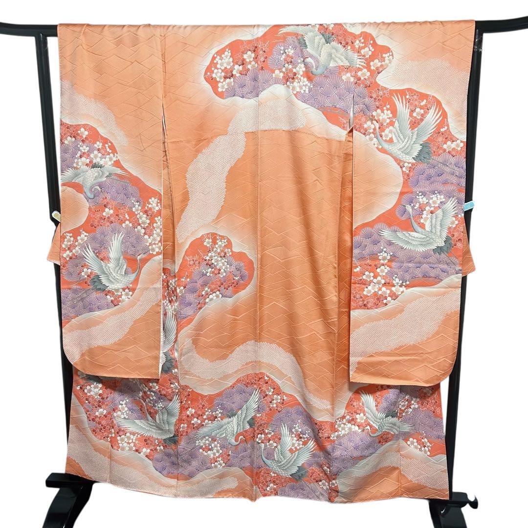 未使用近い　美品　袷　正絹　友禅　振袖　フルセット　6点