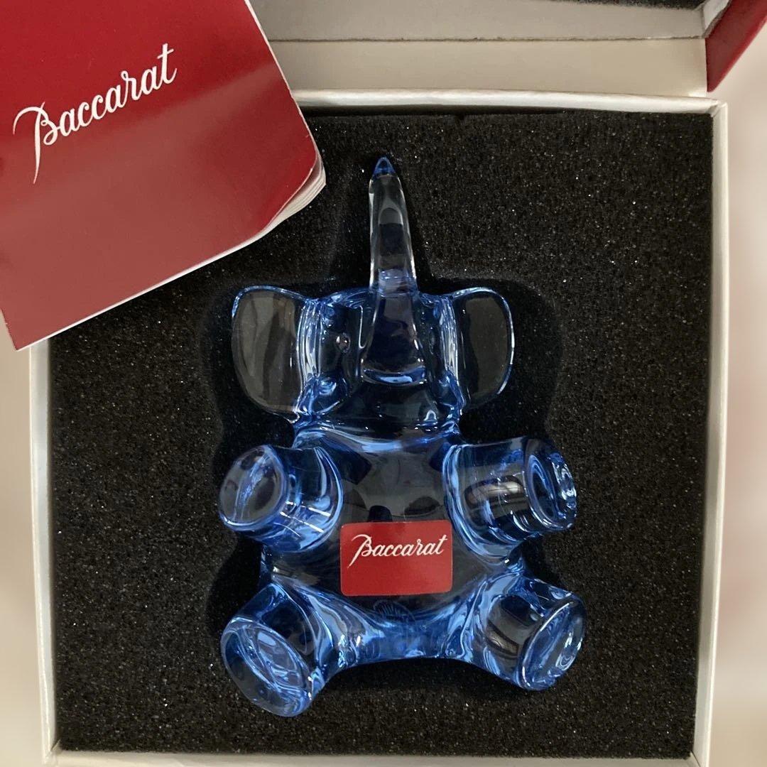 Baccarat バカラ クリスタル 象 エレファント ブルー系