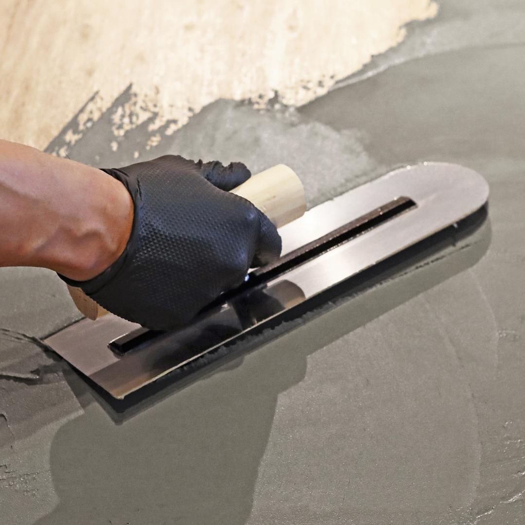 オーダー専用｜120cm｜ミディアムグレー｜テレビボード｜薄塗りモルタル