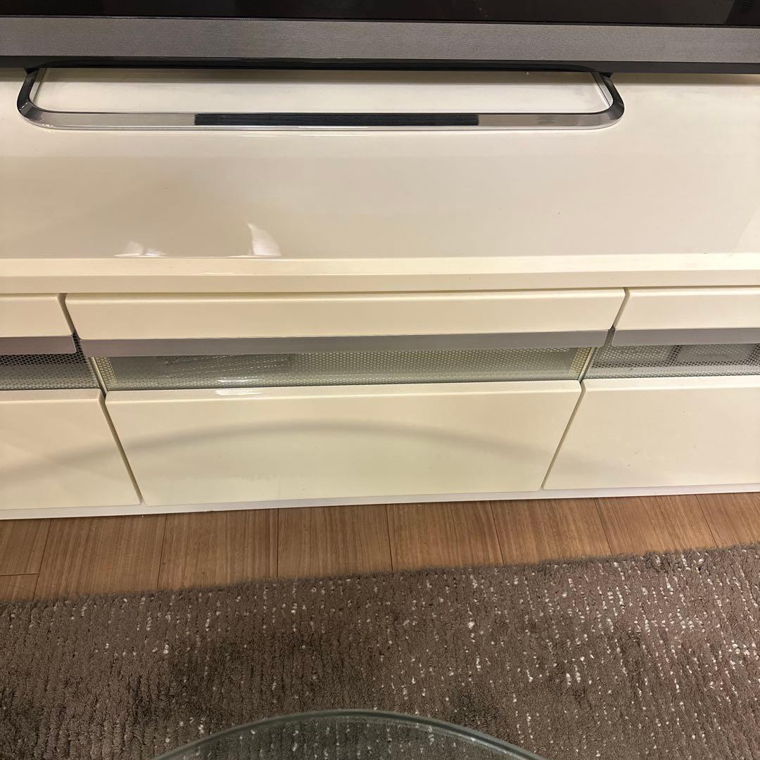 大塚家具ホワイト 引き出し式 テレビ台テレビボード