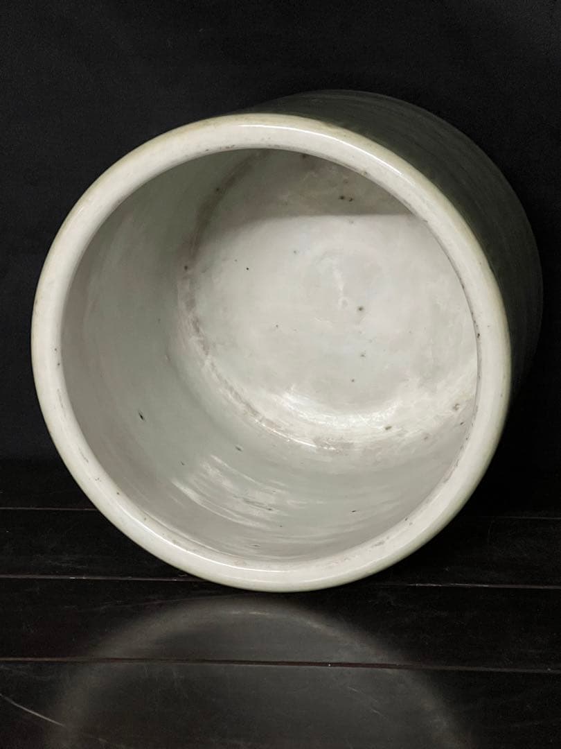 古美術•書•　時代物•龍泉窯青磁筆入•水指•XG：33-1