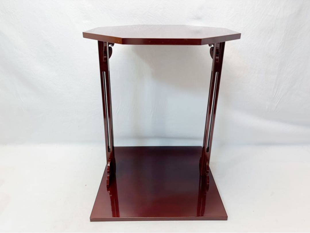 ほぼ未使用 茶道具 塗師 陽斎作 木製溜塗 寿棚 淡々斎好写し 組み立式 共箱