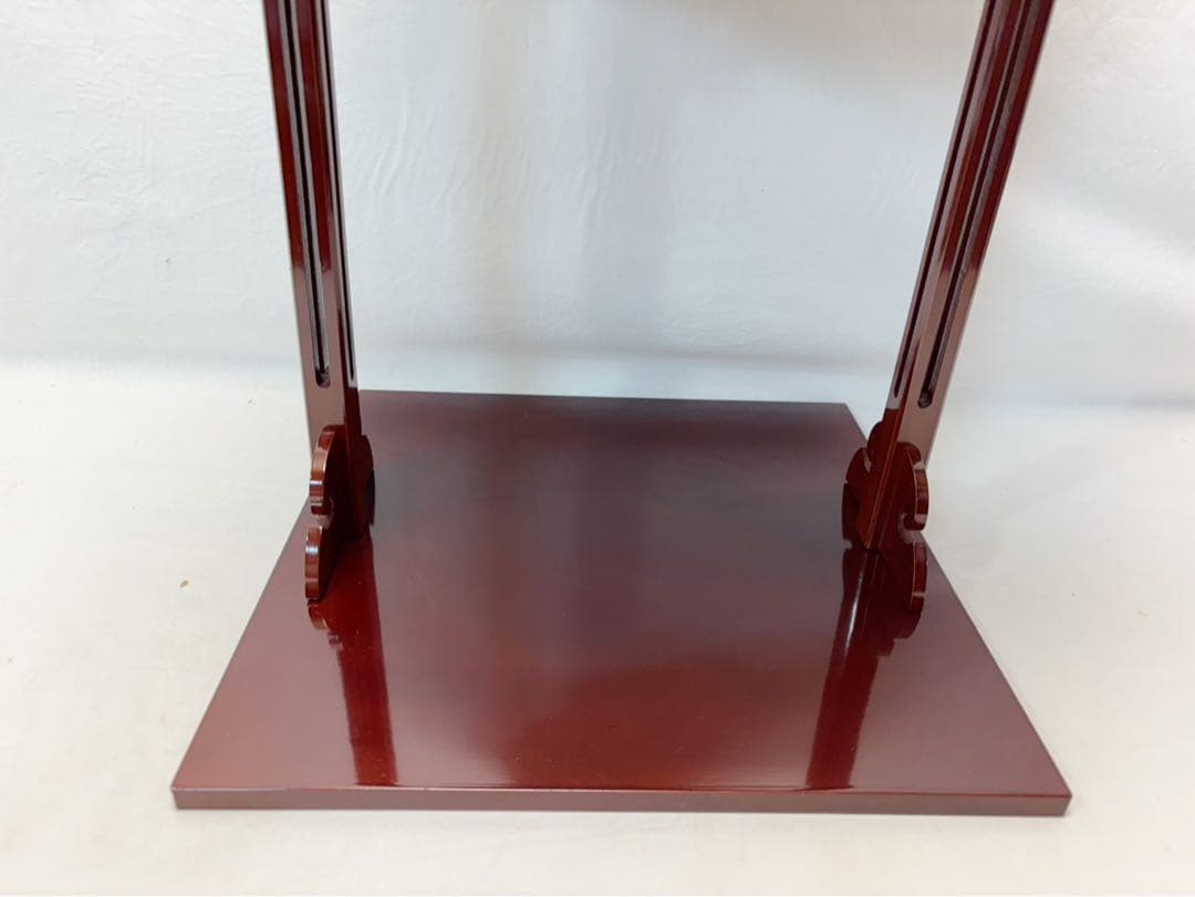 ほぼ未使用 茶道具 塗師 陽斎作 木製溜塗 寿棚 淡々斎好写し 組み立式 共箱