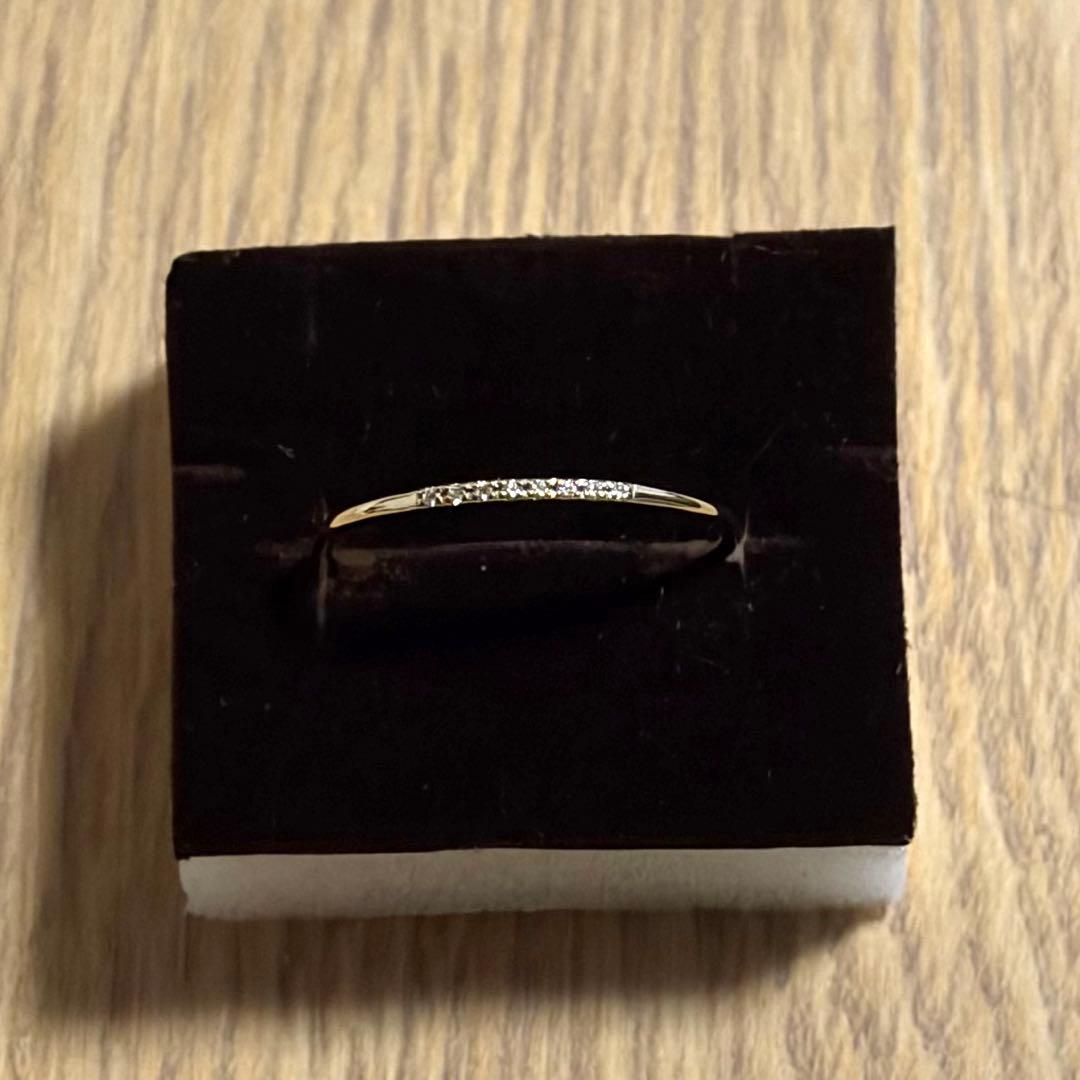 ete K18YG スキニー ダイヤモンド リング 13号