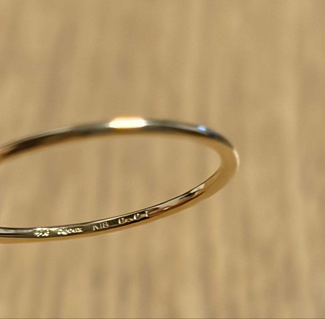 ete K18YG スキニー ダイヤモンド リング 13号