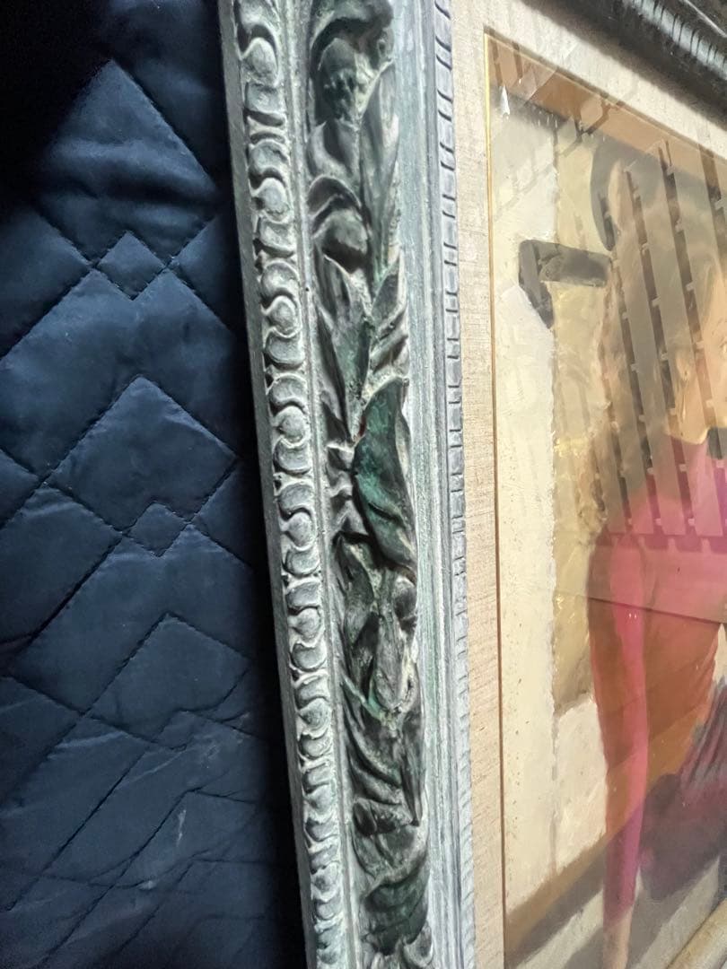 （引き取り専） 1975年　奥津国道　陽ざし　額縁付き　F10 油絵