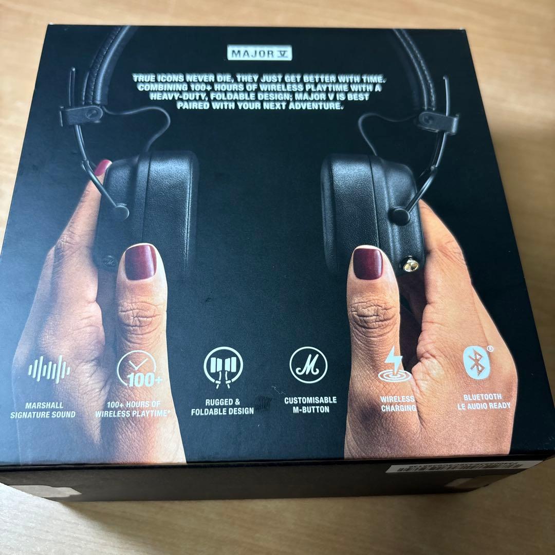 マーシャルMAJOR V ブラック オンイヤーワイヤレスヘッドホン