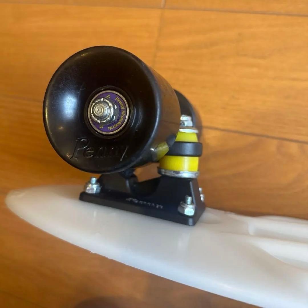 蓄光 penny スケートボード ミニクルーザーホワイト 蛍光イエロー22インチ