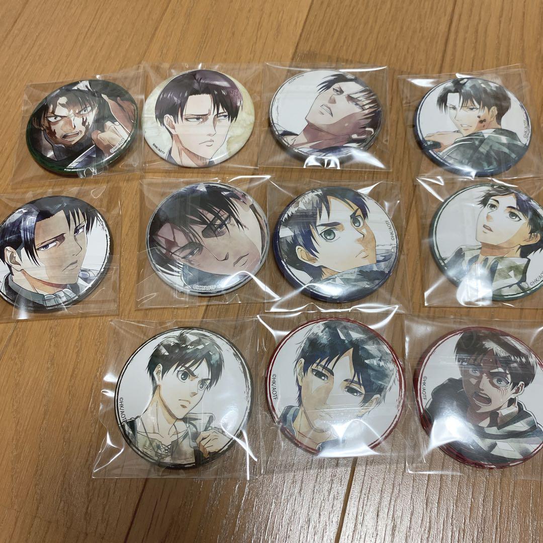 進撃の巨人　ブルーロック　art-pic リヴァイ エレン　缶バッジ　まとめ売り