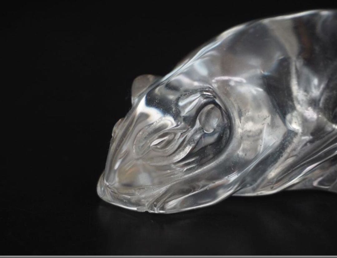 送料無料　時代物　天然水晶製鼠　縁起物　6×4×2.5ｃｍ　重70ｇ　本物保証