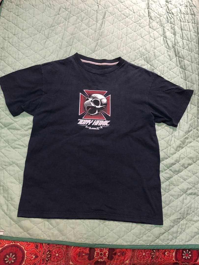 90s TONY HAWK Tシャツ ネイビー 紺 トニーホーク ヴィンテージ