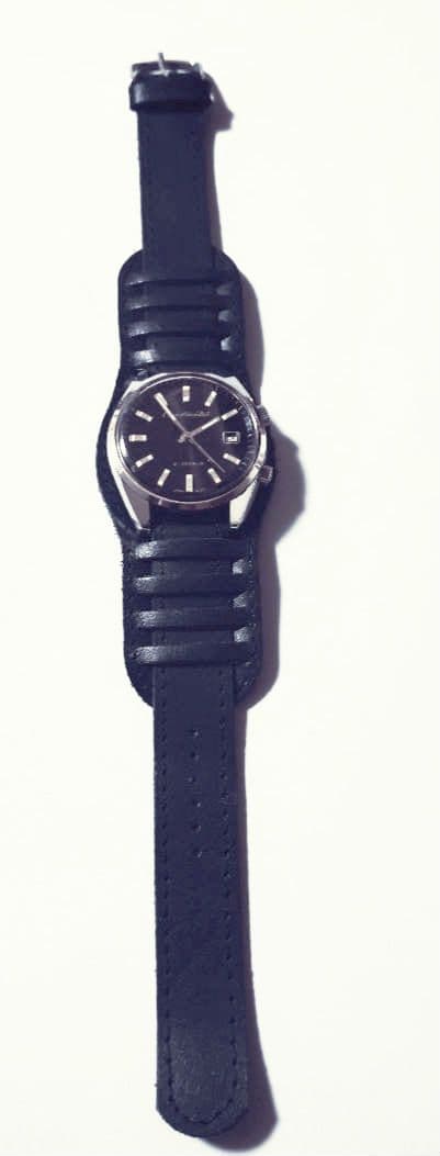 CITIZEN　アラームデイト　機械式手巻腕時計 ブラック文字盤