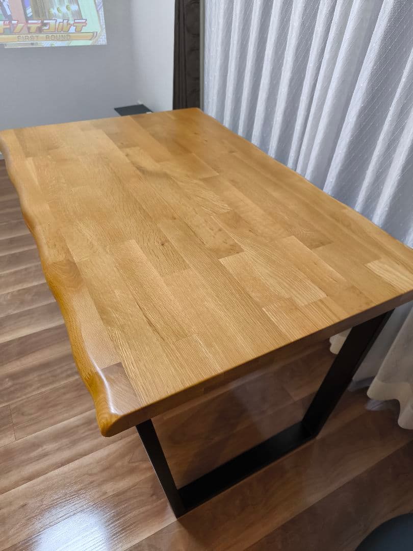 【美品】天然木オーク無垢材ダイニングテーブル W120 Seattle シアトル