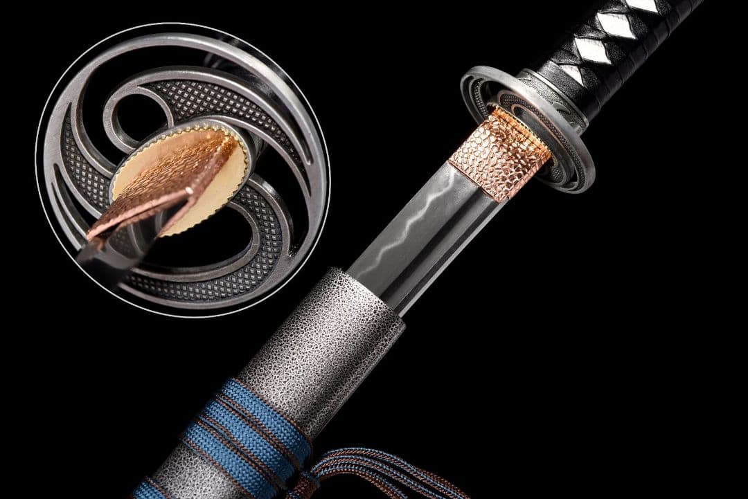 1244-武具 刀装具 日本刀　模造刀 居合刀 武士道 武蔵 鑑賞用 手鍛造打