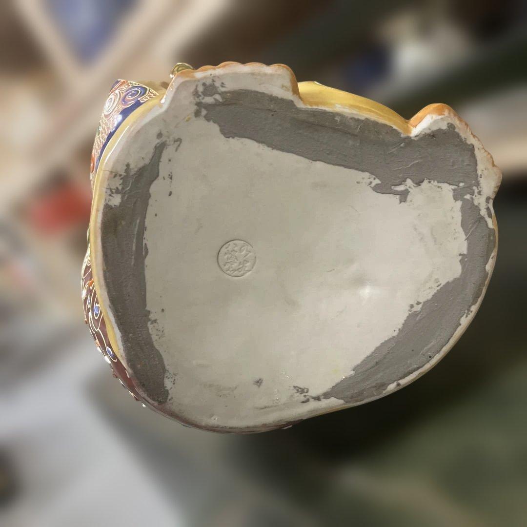 九谷焼布袋像　金彩大型　七福神 古美術品　日本美術　アンティーク 骨董　石川県